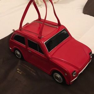 Kate spade red car leather purse